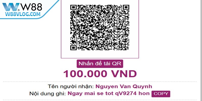 Kinh nghiệm nạp tiền W88 nhanh cho hội viên