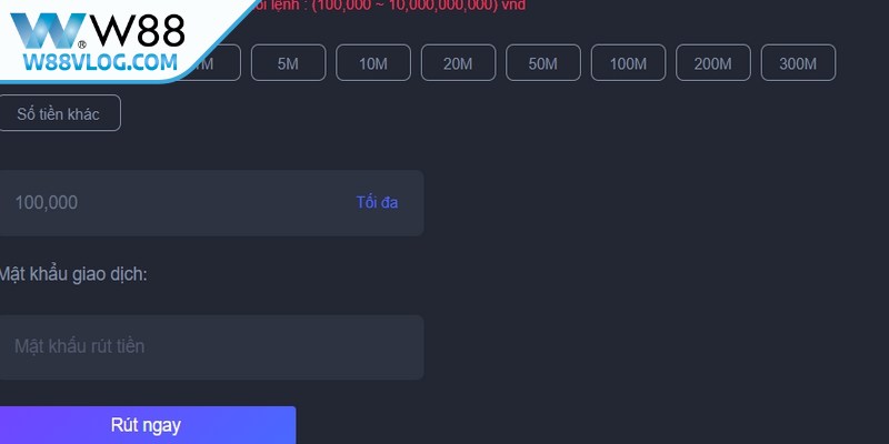 Kinh nghiệm rút tiền W88 nhanh cho người chơi